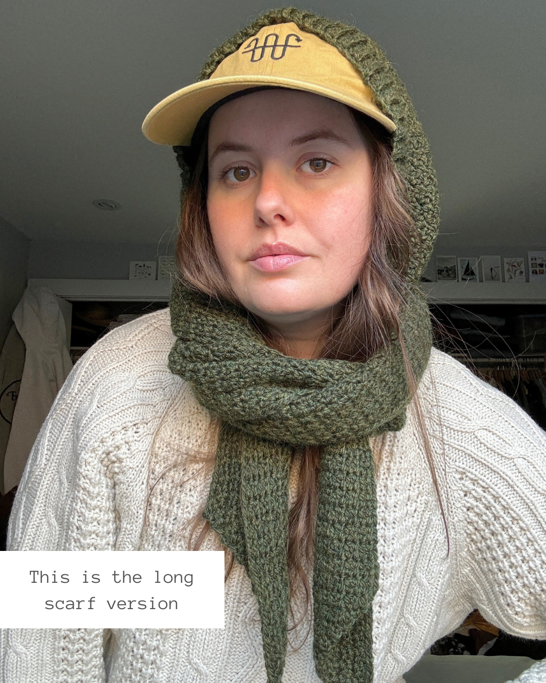 Edna Hooded Scarf Pattern