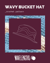 Load image into Gallery viewer, Wavy Bucket Hat Pattern
